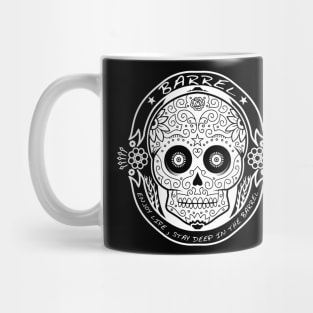 Calaca Surfing Skull T-Shirt White Mug